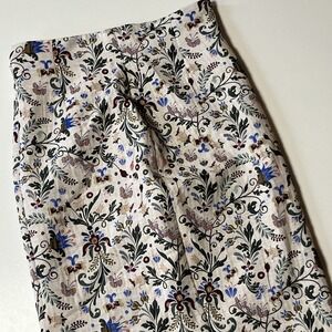 Eva Mendes Floral Tapestry Pencil Skirt Size 6 Embroidered Look Artistic Midi